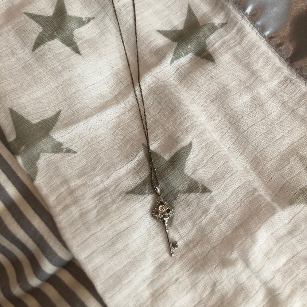 Antique-look key necklace.